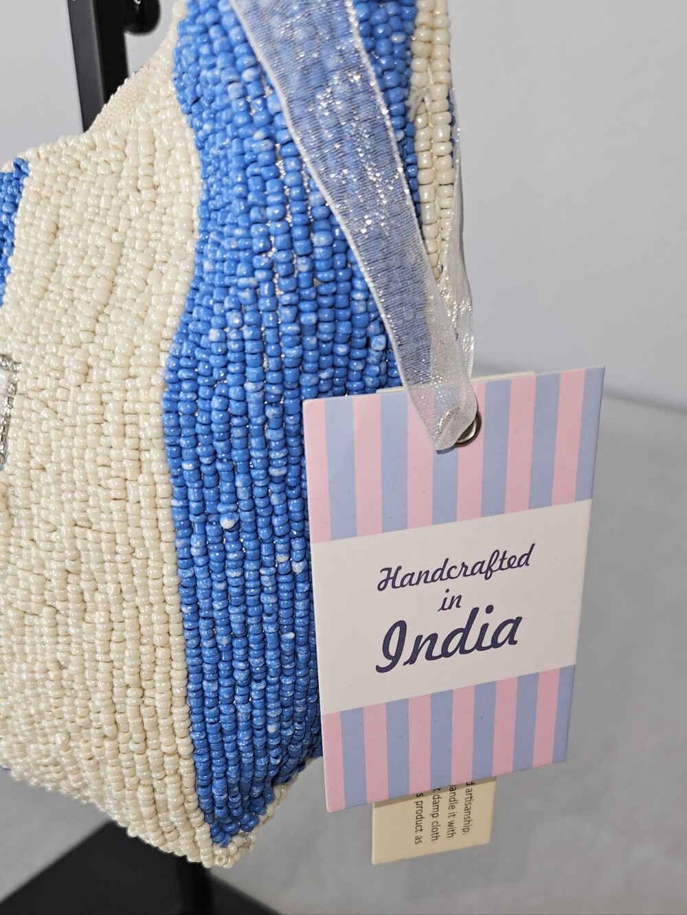 NWT Viral Beaded Cocktail Shoulder Bag with Matching Beaded Cocktail Purse Charm - Picture 5 of 16
